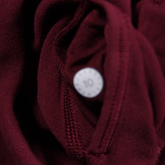 Lululemon Leggings Womens 10 Burgundy High Rise Ankle Length 24 Inseam - Picture 6 of 7